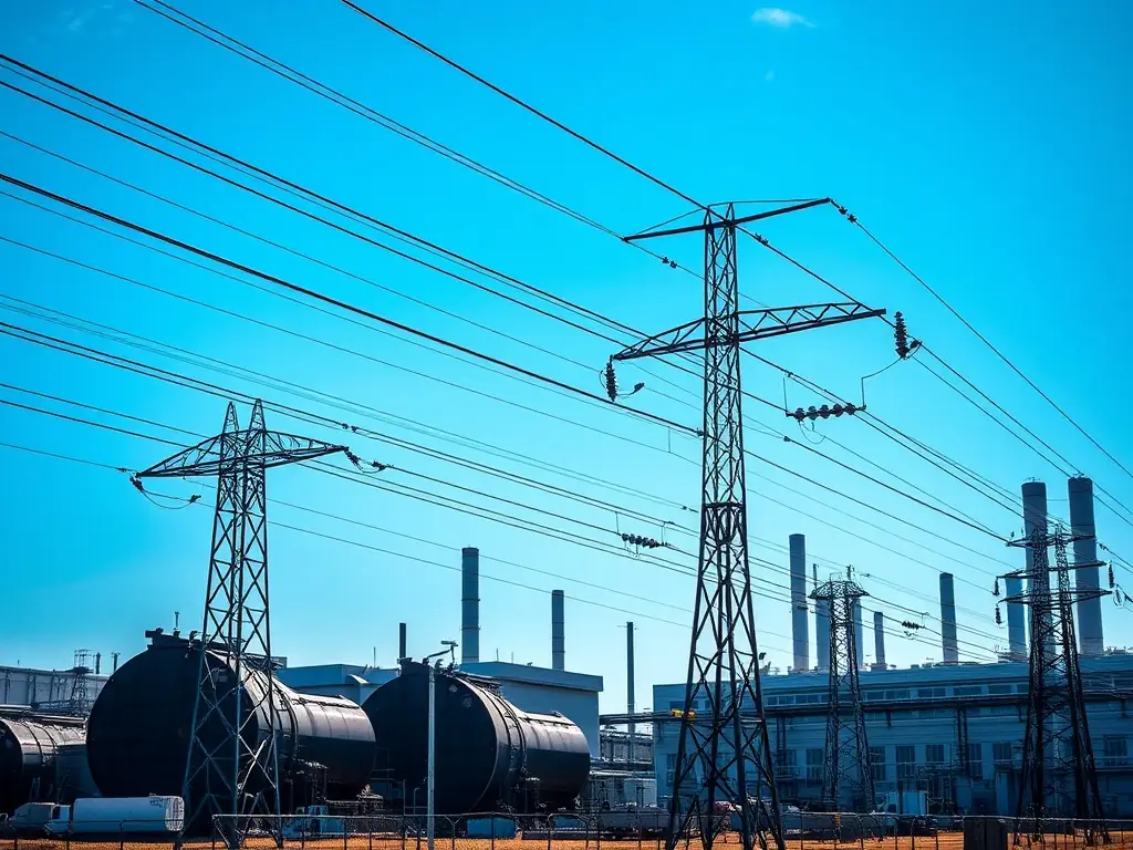 An industrial facility with complex electrical systems, demonstrating S&A Electrical Group's capabilities in industrial electrical services.